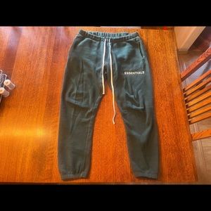 Fear Of God Essentials Green Sweatpants Large